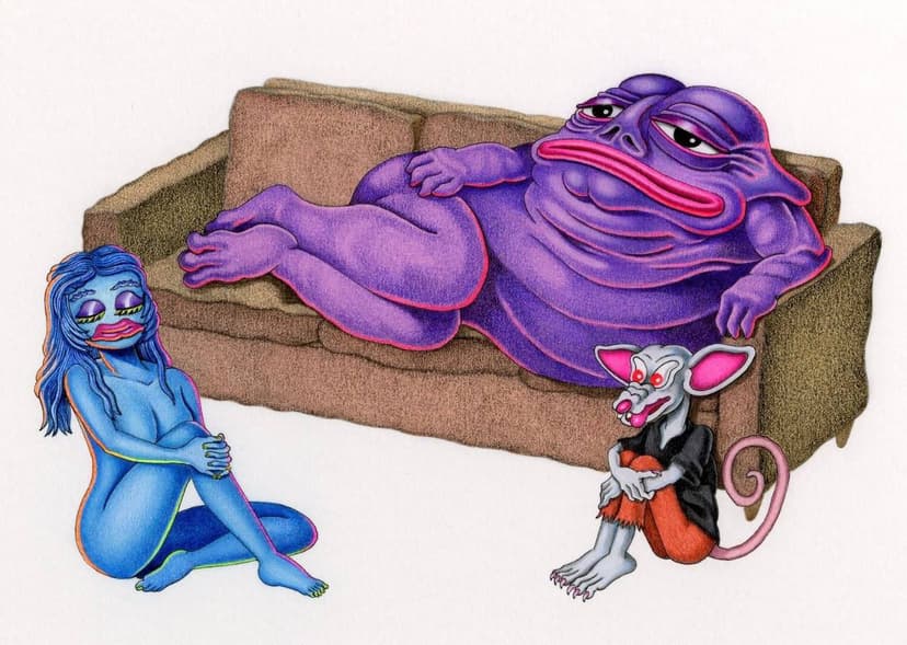 Couch Purple Pepe artwork